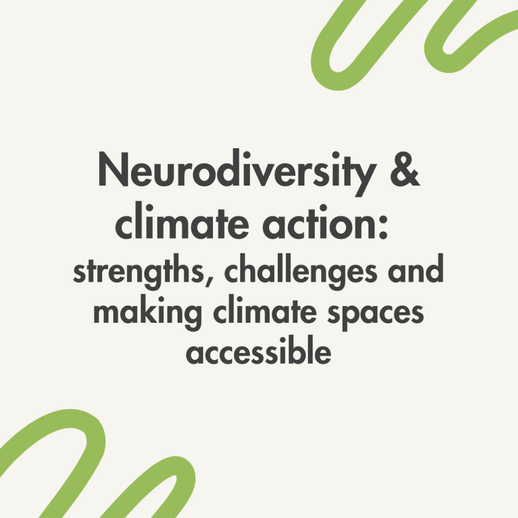 Neurodiversity and Climate Action